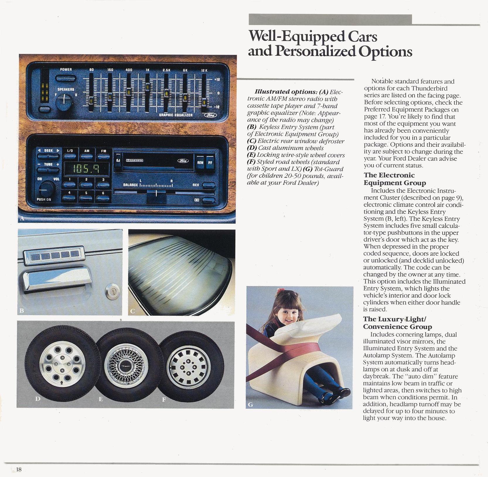 1987 Ford Thunderbird brochure